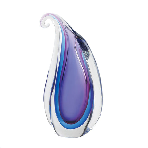 Purple Curl Art Glass Vase - Distinctive Merchandise