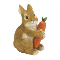 Bunny Hugging Carrot Garden Figurine - Distinctive Merchandise