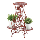 Red Rooster Hourglass Triple Plant Stand - Distinctive Merchandise