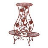 Red Rooster Hourglass Triple Plant Stand - Distinctive Merchandise