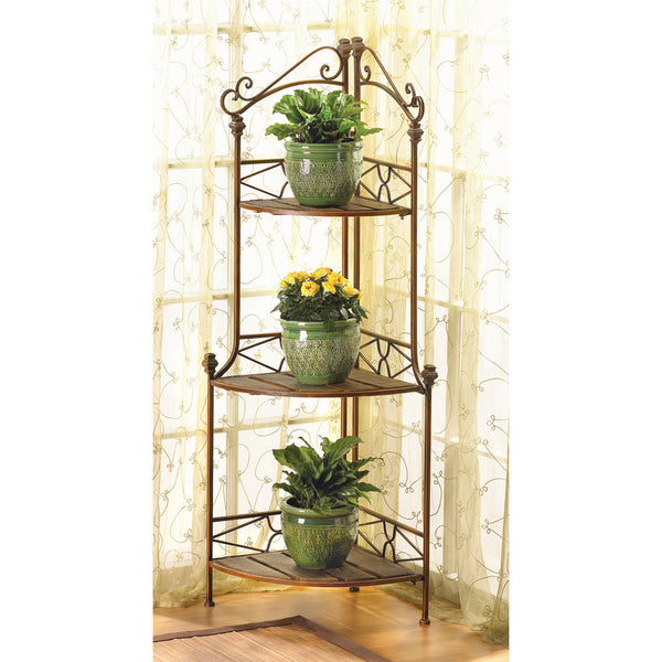 Rustic Corner Baker’s Rack - Distinctive Merchandise