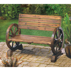 Wagon Wheel Bench - Distinctive Merchandise