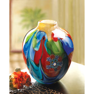 Floral Fantasia Art Glass Vase - Distinctive Merchandise