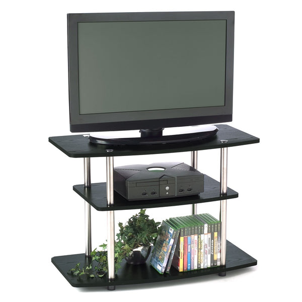 32-Inch Flat Screen TV Stand in Wood Grain Finish - Distinctive Merchandise