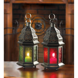 Green Glass Moroccan Lantern - Distinctive Merchandise