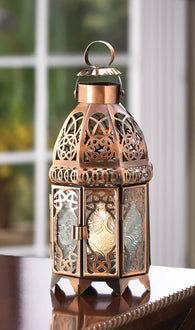 Copper Moroccan Candle Lamp - Distinctive Merchandise