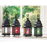 Green Glass Moroccan Lantern - Distinctive Merchandise