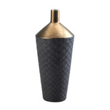Lucca Black And Gold Porcelain Vase
