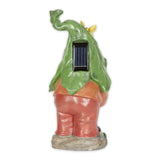 Gnome Holding Orb Solar Statue