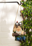 Hanging Binoculars Solar Gnome Figurine