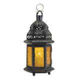 Large Yellow Glass Moroccan Lantern - Distinctive Merchandise