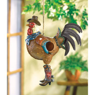 Cowboy Rooster Birdhouse - Distinctive Merchandise