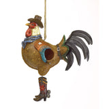 Cowboy Rooster Birdhouse - Distinctive Merchandise