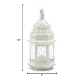 White Moroccan Lantern - Distinctive Merchandise