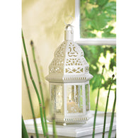 White Moroccan Lantern - Distinctive Merchandise