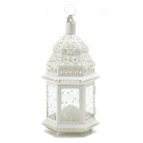 White Moroccan Lantern - Distinctive Merchandise