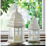 Large White Moroccan Lantern - Distinctive Merchandise