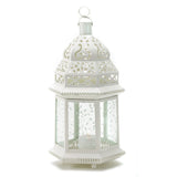 Large White Moroccan Lantern - Distinctive Merchandise