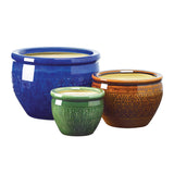 Jewel-Tone Flower Pot Trio - Distinctive Merchandise