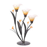 Amber Lilies Tealight Holder - Distinctive Merchandise