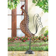 Metal Sculpture Rooster - Distinctive Merchandise