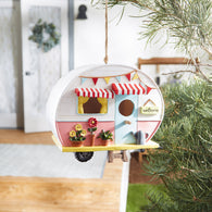 Pink And White Camper Birdhouse