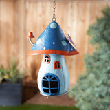 Blue Mushroom Birdhouse