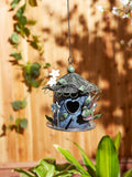 Blue Floral Birdhouse