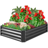 Dark Gray Raised Garden Planter Bed