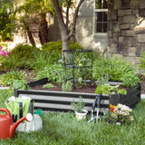 Dark Gray Raised Garden Planter Bed