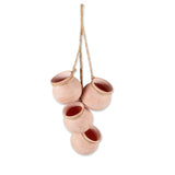 White Wash Terracotta Dangling Mini Pots