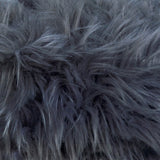 Gray Faux Fur Stool