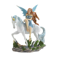 Blue Fairy And Unicorn Figurine