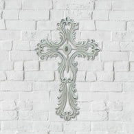 Scalloped White Cross