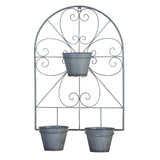 Scrollwork Trellis With Flower Pots