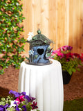 Blue Floral Birdhouse