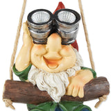 Hanging Binoculars Solar Gnome Figurine