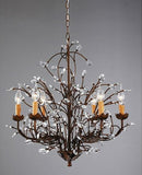 Antique Bronze 6-light Crystal and Iron Chandelier - Distinctive Merchandise