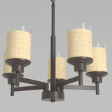 5 Light Farmhouse Espresso Pendant Chandelier