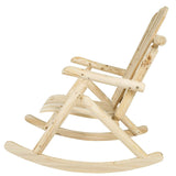 Outdoor Wooden Log Rocking Chair - Adirondack Style - Distinctive Merchandise