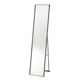 Modern Free-Standing Floor Mirror in Champagne Steel Finish - Distinctive Merchandise