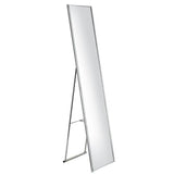 Modern Free-Standing Floor Mirror in Champagne Steel Finish - Distinctive Merchandise