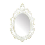 Antiqued White Wall Mirror - Distinctive Merchandise