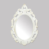 Antiqued White Wall Mirror - Distinctive Merchandise