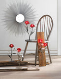 Beautiful Red Flowers Candleholder - Distinctive Merchandise