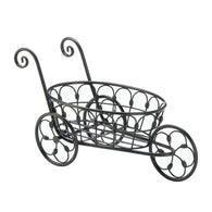Black Iron Flower Cart - Distinctive Merchandise