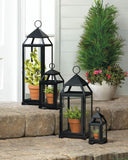 Black Mini Contemporary Lantern - Distinctive Merchandise