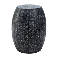 Black Moroccan Lace Stool - Distinctive Merchandise