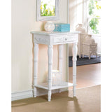 Carved White Side Table - Distinctive Merchandise