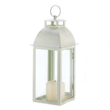 Distressed Ivory Candle Lantern - Distinctive Merchandise